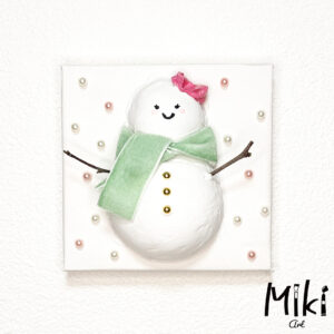 「雪だるま」10×10cm