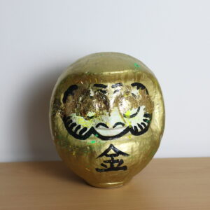 目元金色の中達磨（ゴールド）