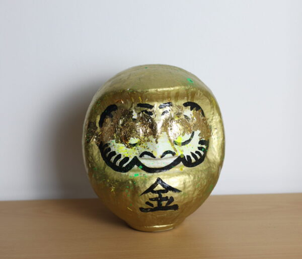 目元金色の中達磨（ゴールド）